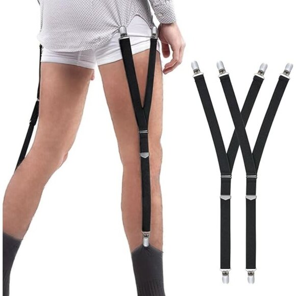 HOLD'EM Shirt Stay for Men Police Military Non Slip Clips - Black Y-style - Picture 1 of 7